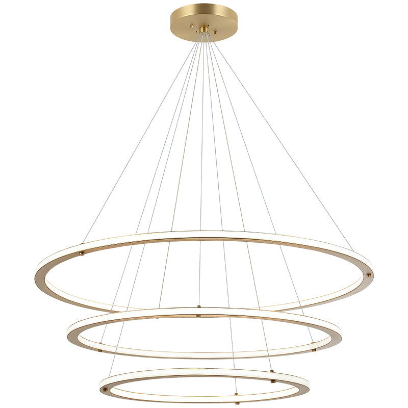 LED Steel Ring Frame with Acrylic Diffuser Chandelier 3CCT