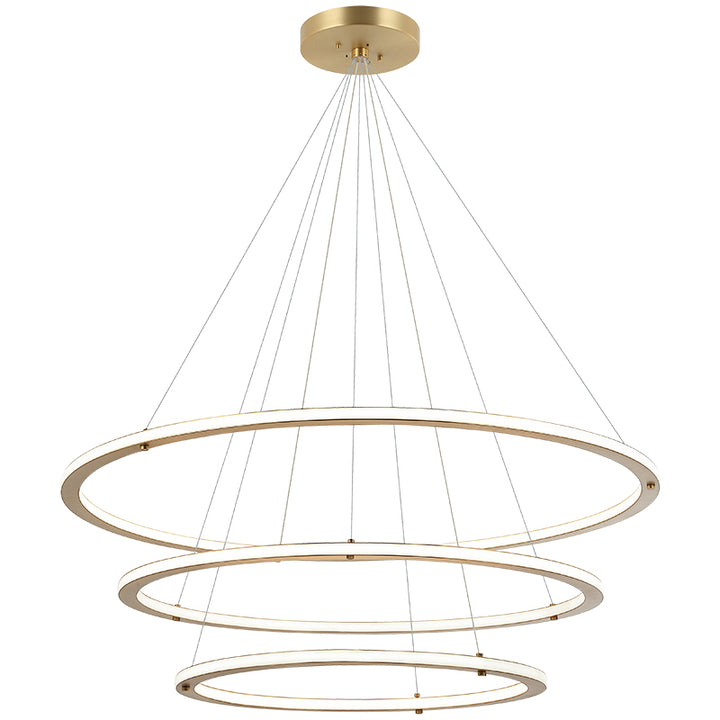 LED Steel Ring Frame with Acrylic Diffuser Chandelier 3CCT