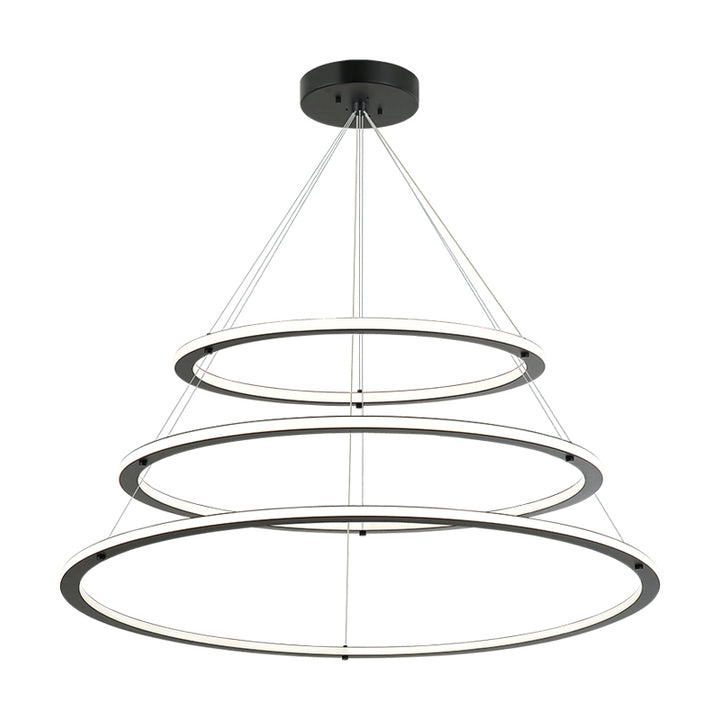 LED Steel Ring Frame with Acrylic Diffuser Chandelier 3CCT