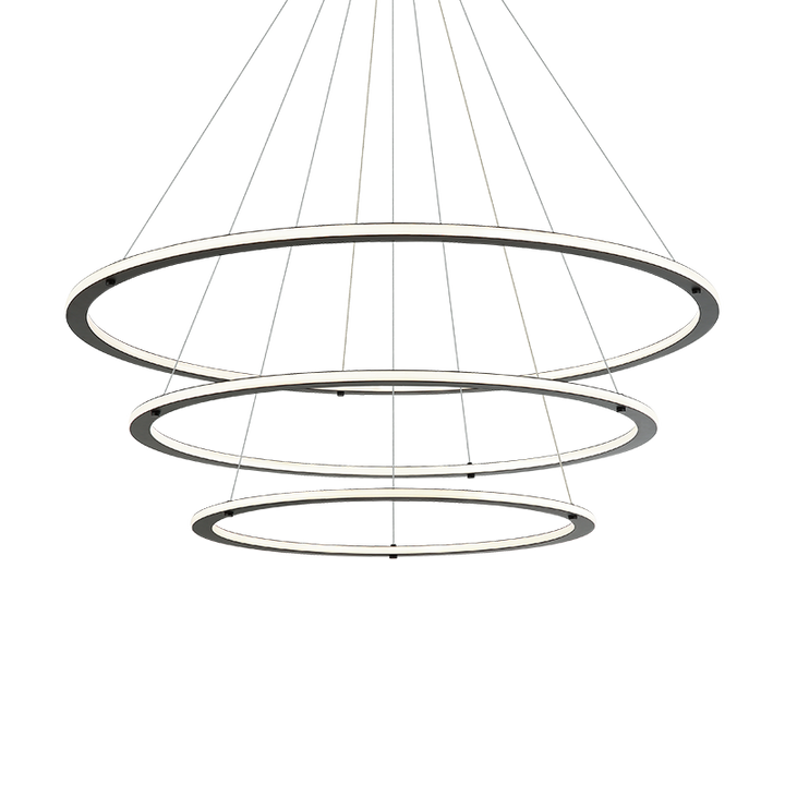 LED Steel Ring Frame with Acrylic Diffuser Chandelier 3CCT