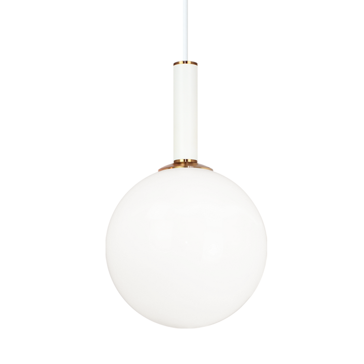 Steel Frame with Glass Globe Pendant