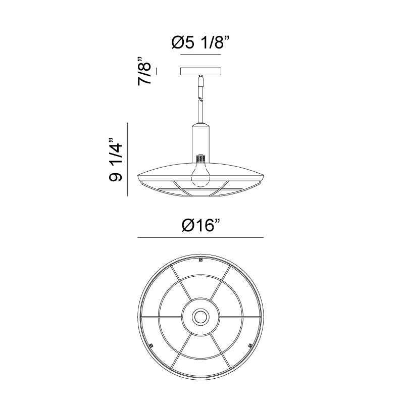 Compton - 1 Light Outdoor Pendant