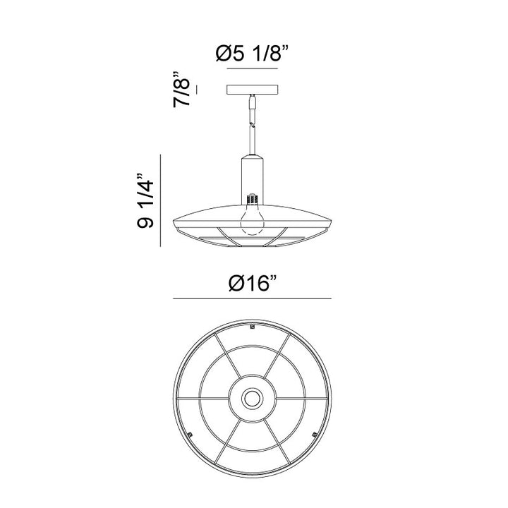 Compton - 1 Light Outdoor Pendant