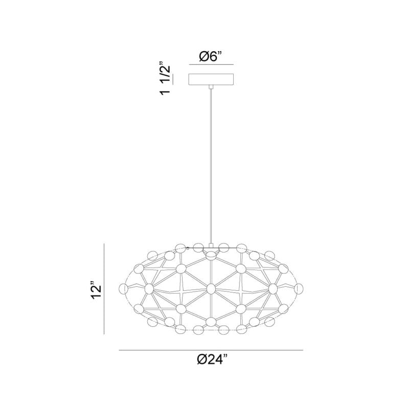 LED Coral Frame with Opal Glass Shade Chandelier by Matteo Lighting - view 8