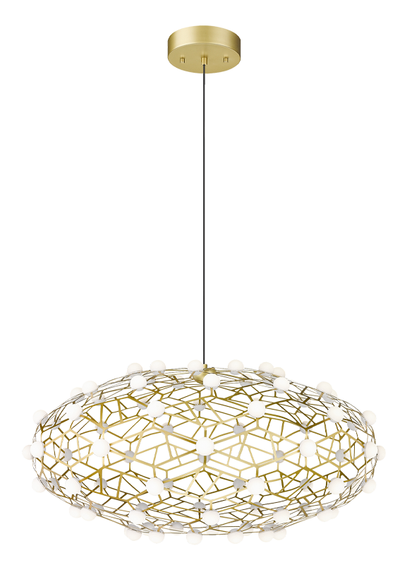 LED Coral Frame with Opal Glass Shade Chandelier by Matteo Lighting - view 11