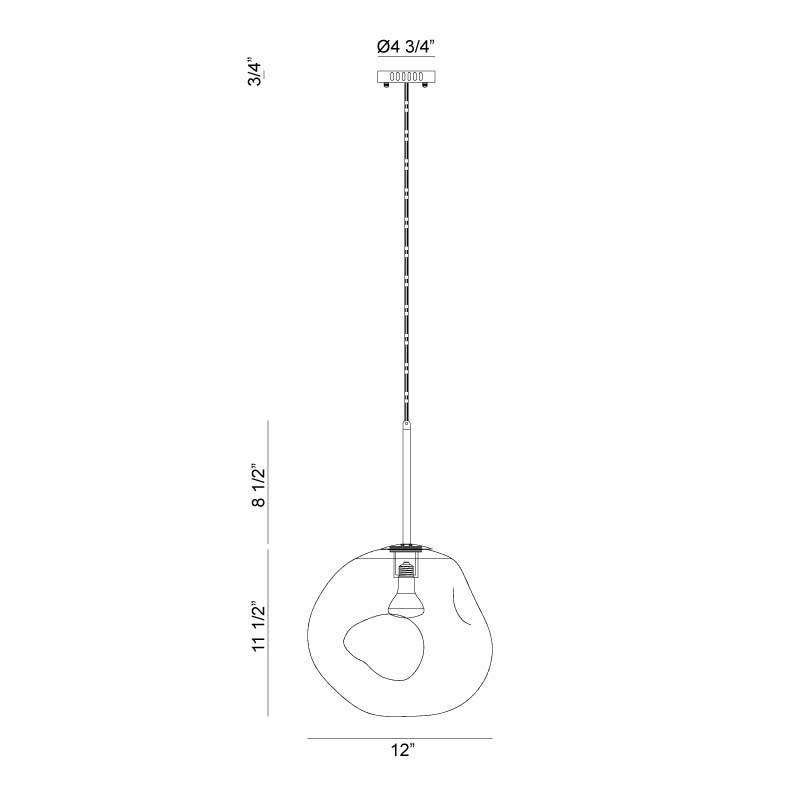 Galactic - LED 1 Light Pendant