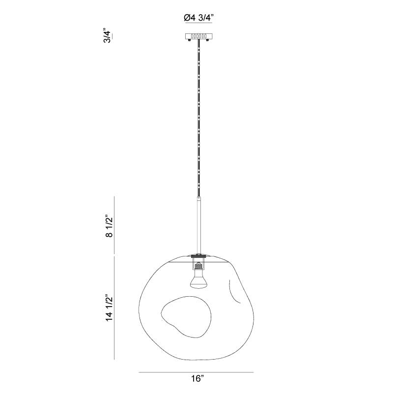 Galactic - LED 1 Light Pendant