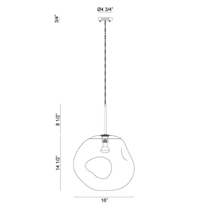 Galactic - LED 1 Light Pendant