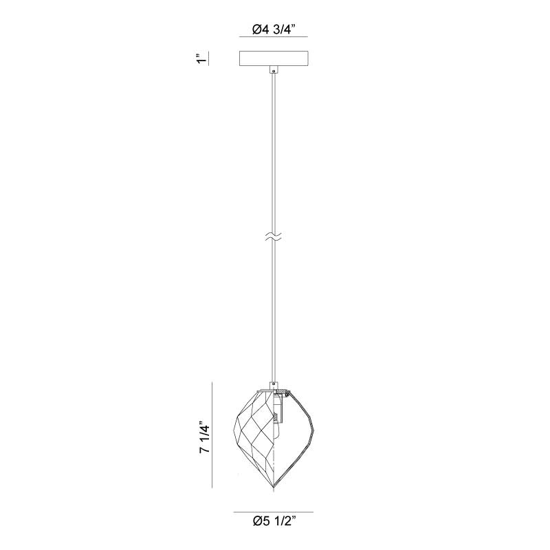 Gemma - 1 Light Pendant