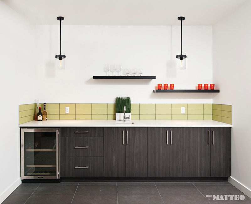 Steel Frame with Clear Cylindrical Glass Shade Pendant