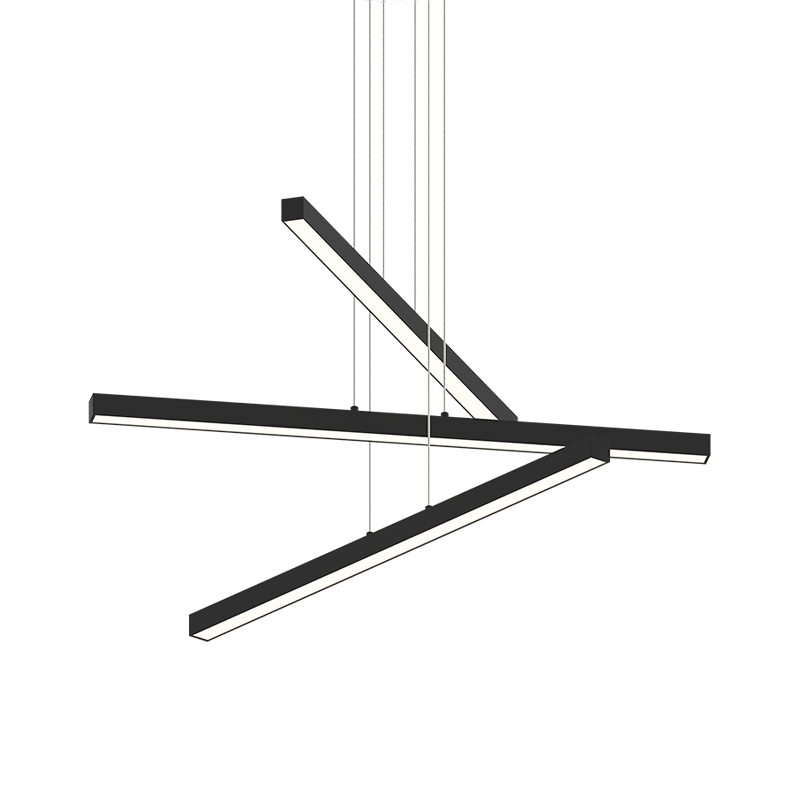 LED Steel Linear Frame with Acrylic Diffuser Chandelier 3CCT