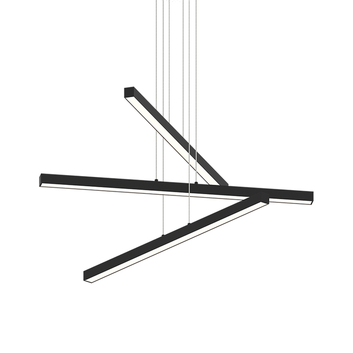 LED Steel Linear Frame with Acrylic Diffuser Chandelier 3CCT