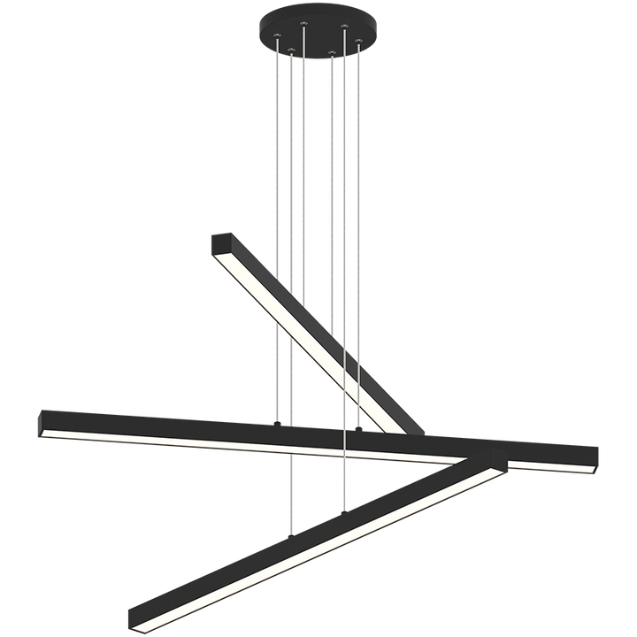LED Steel Linear Frame with Acrylic Diffuser Chandelier 3CCT