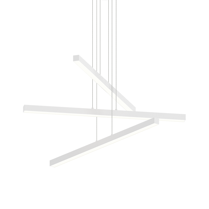 LED Steel Linear Frame with Acrylic Diffuser Chandelier 3CCT