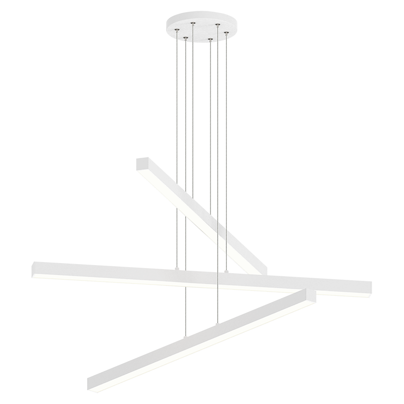 LED Steel Linear Frame with Acrylic Diffuser Chandelier 3CCT