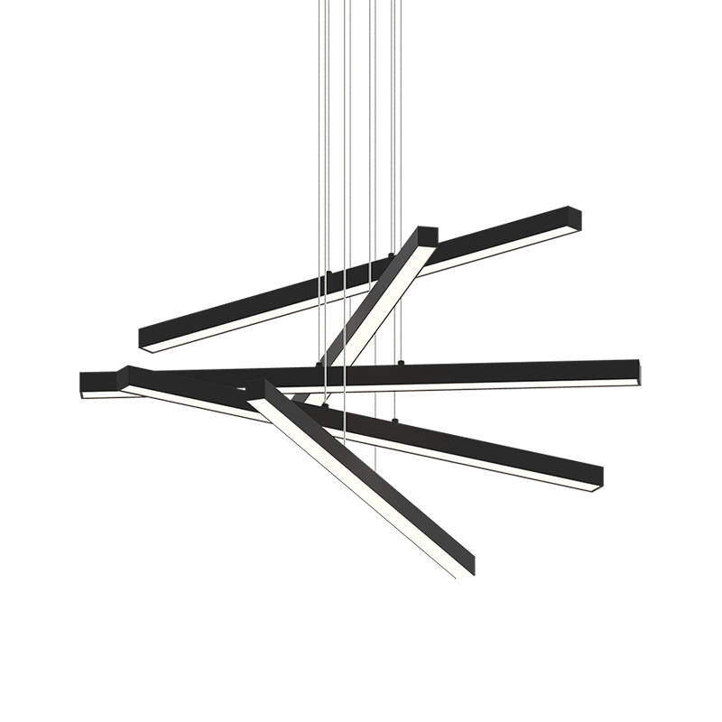 LED Steel Linear Frame with Acrylic Diffuser Chandelier 3CCT