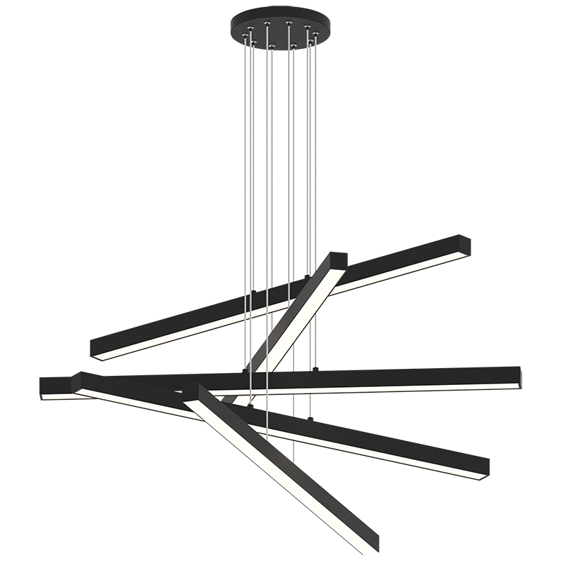 LED Steel Linear Frame with Acrylic Diffuser Chandelier 3CCT