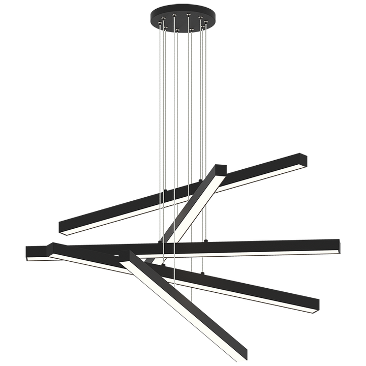 LED Steel Linear Frame with Acrylic Diffuser Chandelier 3CCT