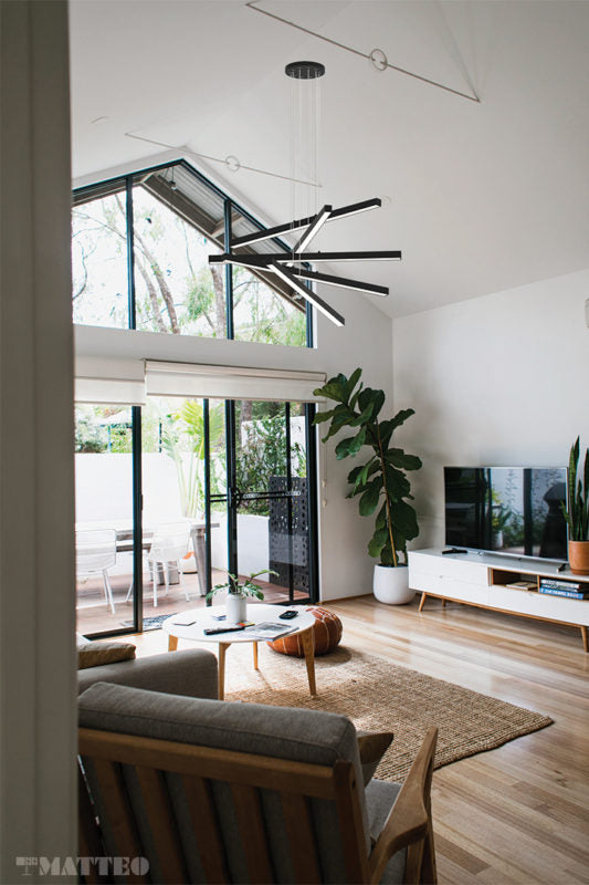 LED Steel Linear Frame with Acrylic Diffuser Chandelier 3CCT
