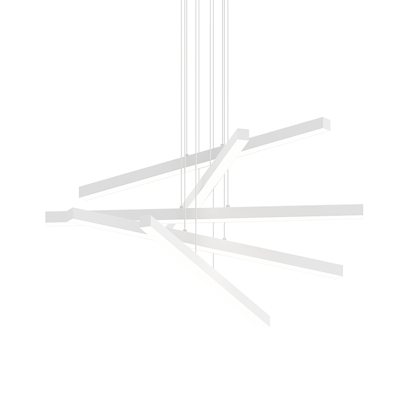 LED Steel Linear Frame with Acrylic Diffuser Chandelier 3CCT