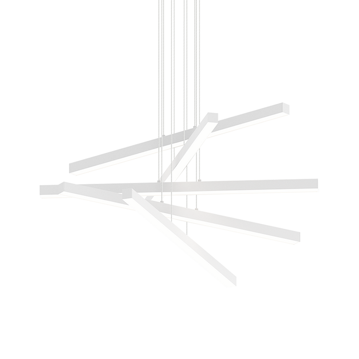 LED Steel Linear Frame with Acrylic Diffuser Chandelier 3CCT