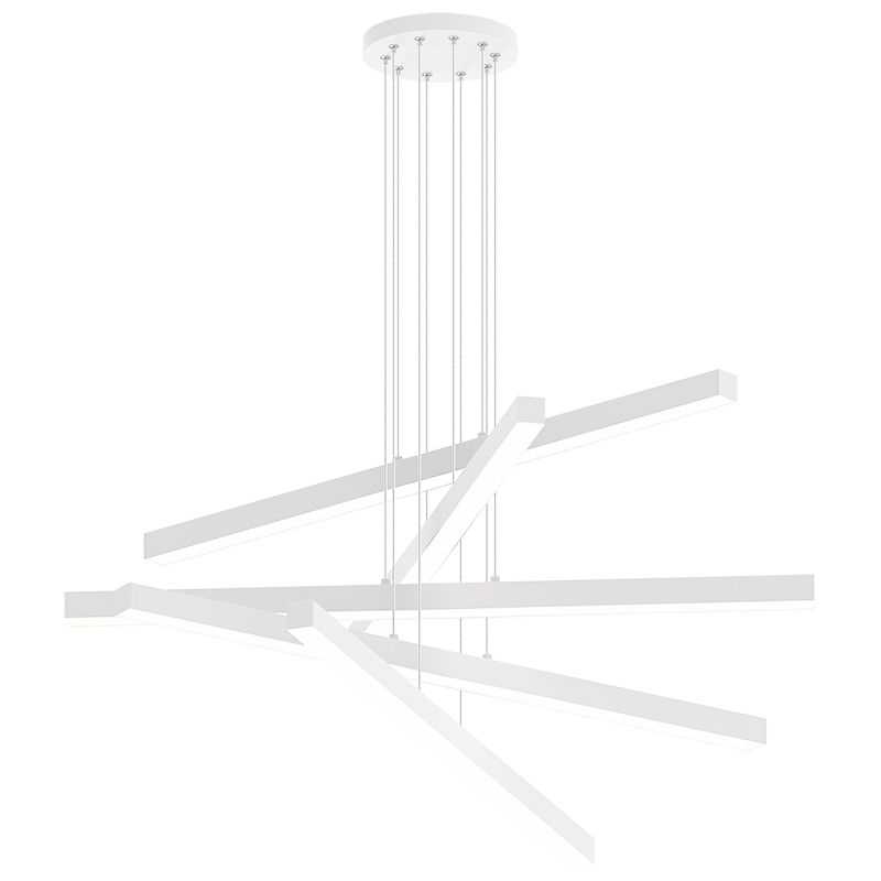 LED Steel Linear Frame with Acrylic Diffuser Chandelier 3CCT
