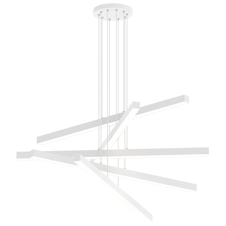LED Steel Linear Frame with Acrylic Diffuser Chandelier 3CCT