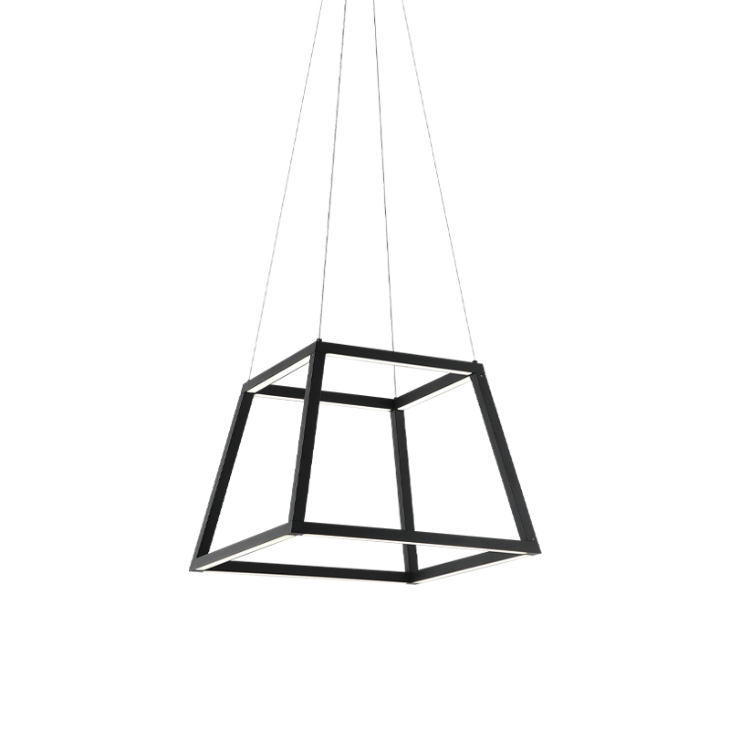LED Steel Open Air Frame with Acrylic Diffuser Pendant