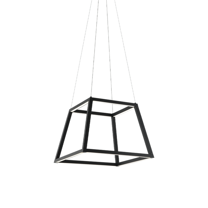 LED Steel Open Air Frame with Acrylic Diffuser Pendant