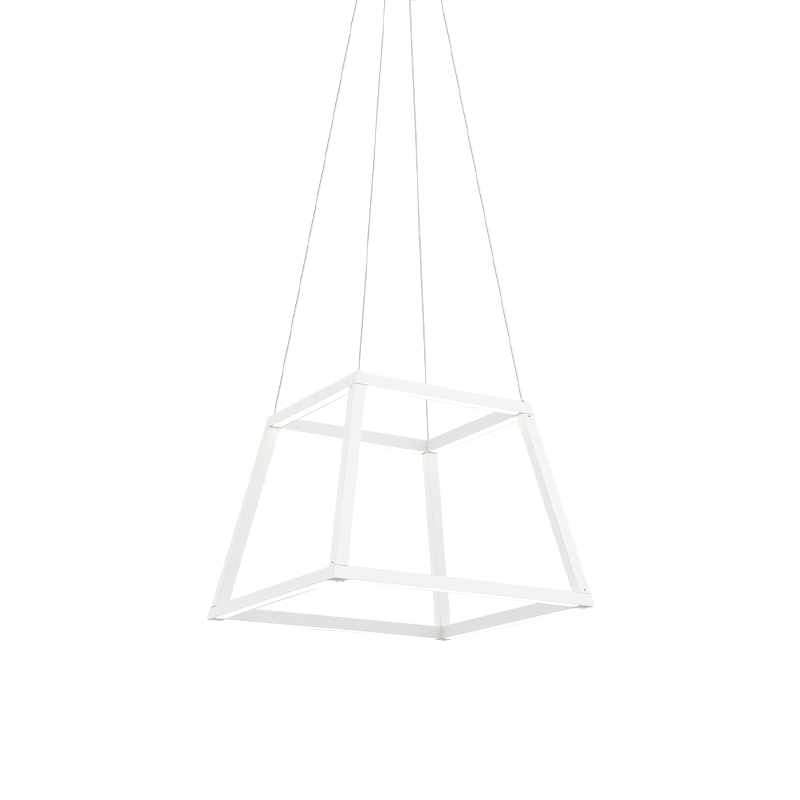 LED Steel Open Air Frame with Acrylic Diffuser Pendant