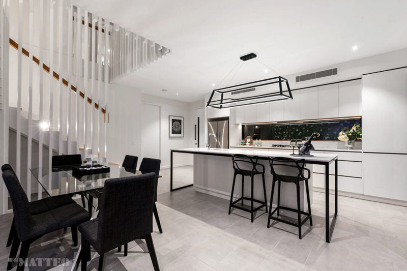 LED Steel Open Air Frame with Acrylic Diffuser Linear Chandelier