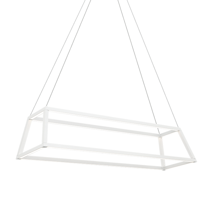 LED Steel Open Air Frame with Acrylic Diffuser Linear Chandelier