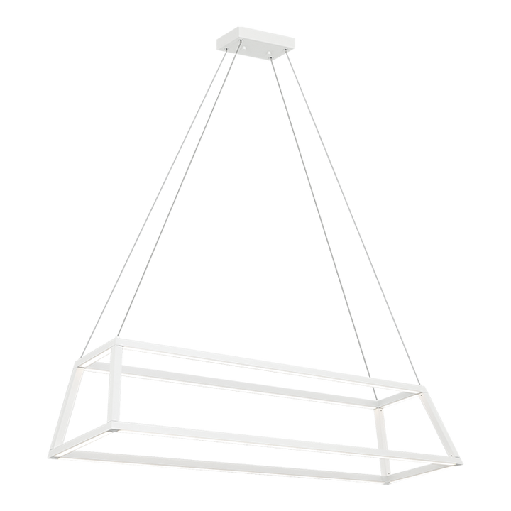 LED Steel Open Air Frame with Acrylic Diffuser Linear Chandelier
