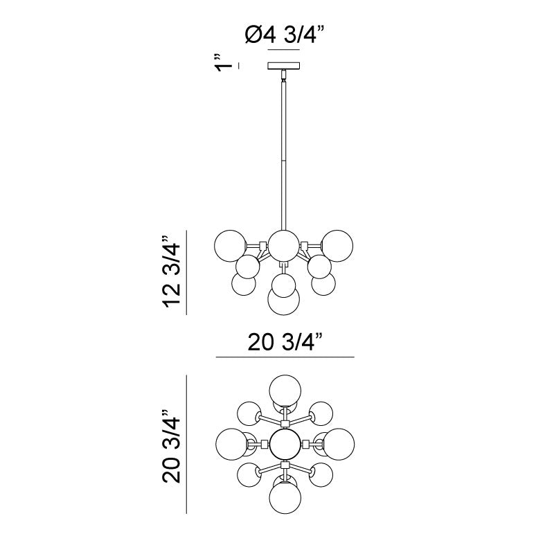 Novu - LED 13 Light Chandelier