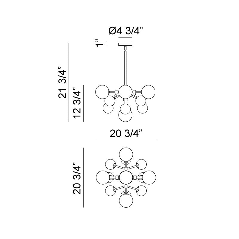 Novu - LED 13 Light Chandelier