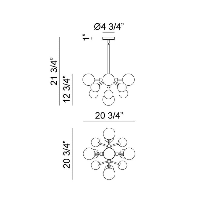 Novu - LED 13 Light Chandelier