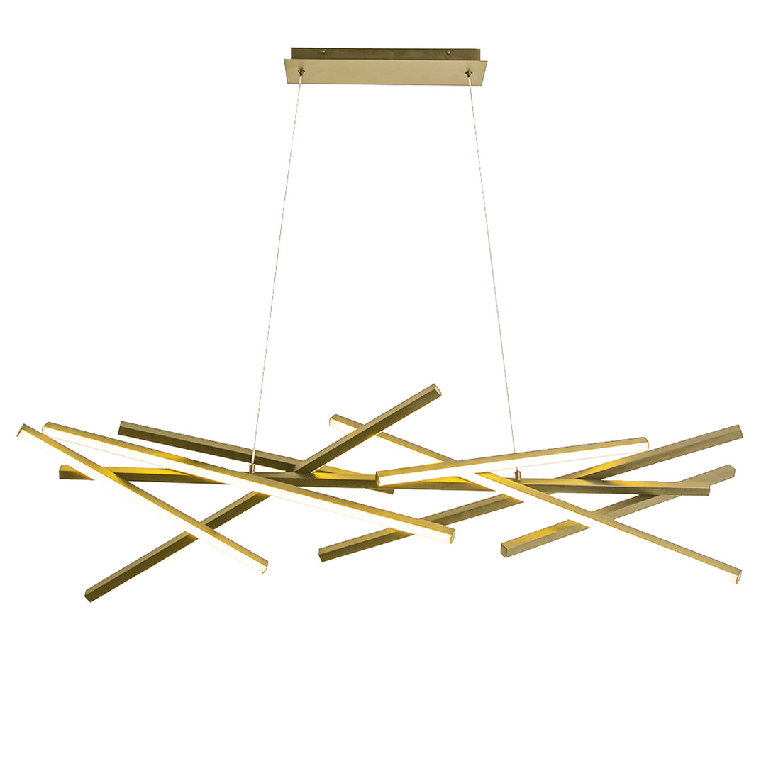 Carly 80W Horizontal Chandelier in Aged Brass by Dainolite