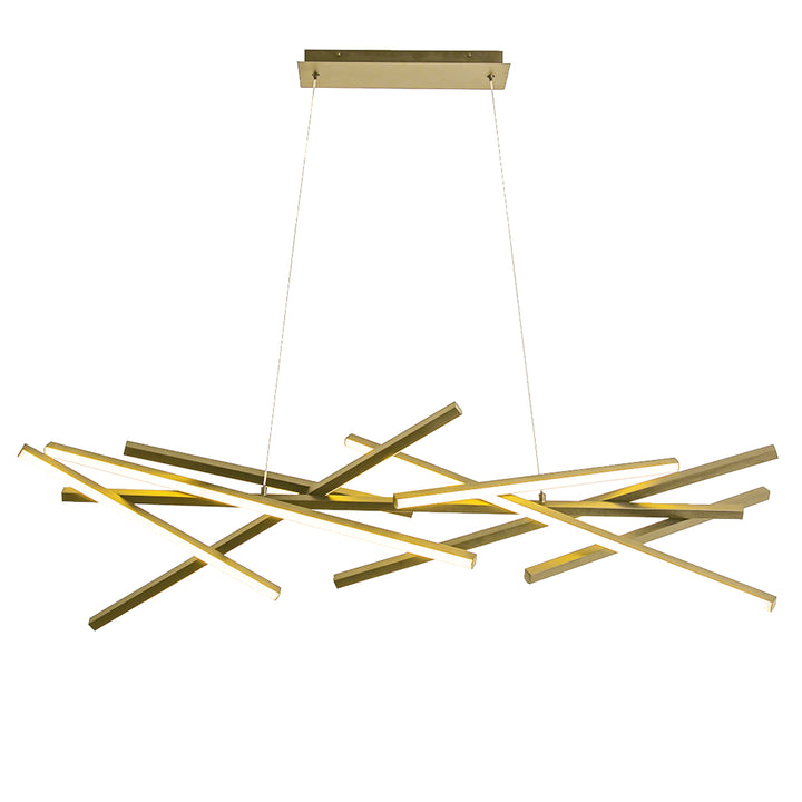 Carly 80W Horizontal Chandelier in Aged Brass by Dainolite