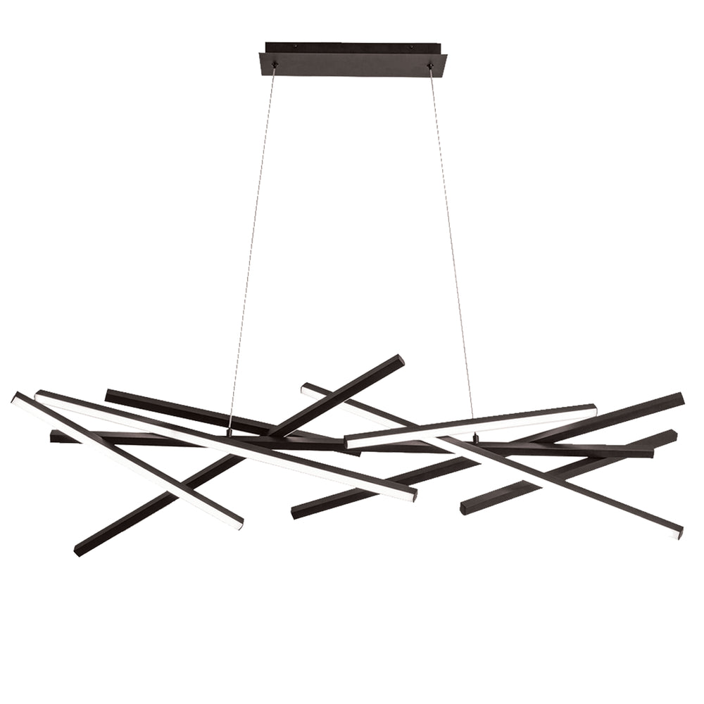 Carly 80W Horizontal Chandelier in Matte Black by Dainolite