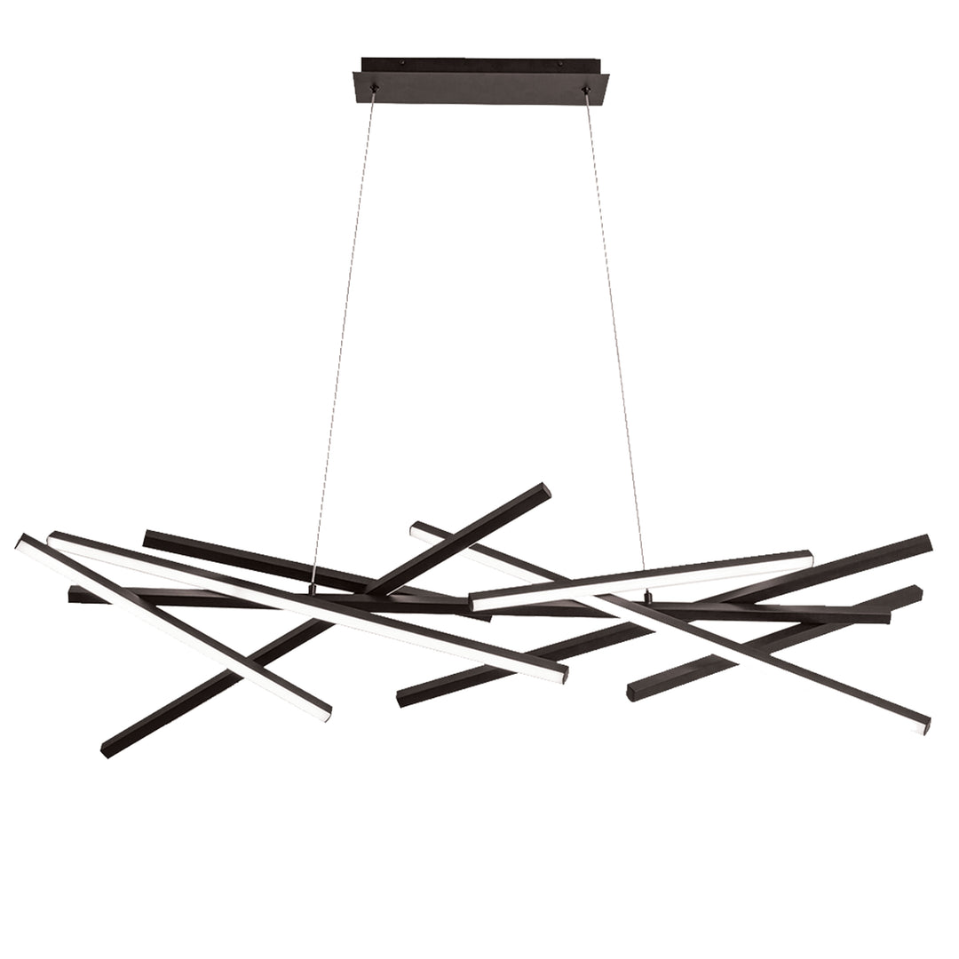 Carly 80W Horizontal Chandelier in Matte Black by Dainolite