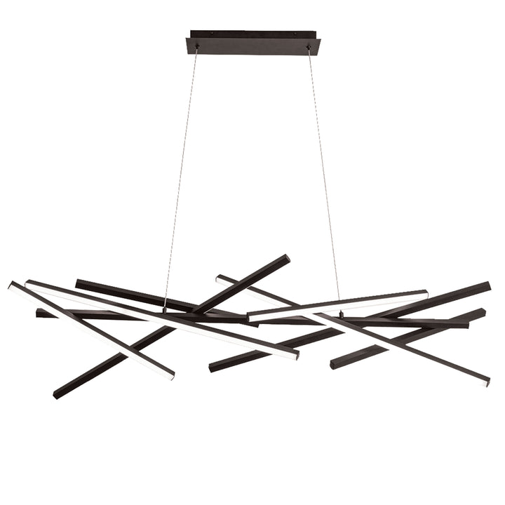 Carly 80W Horizontal Chandelier in Matte Black by Dainolite