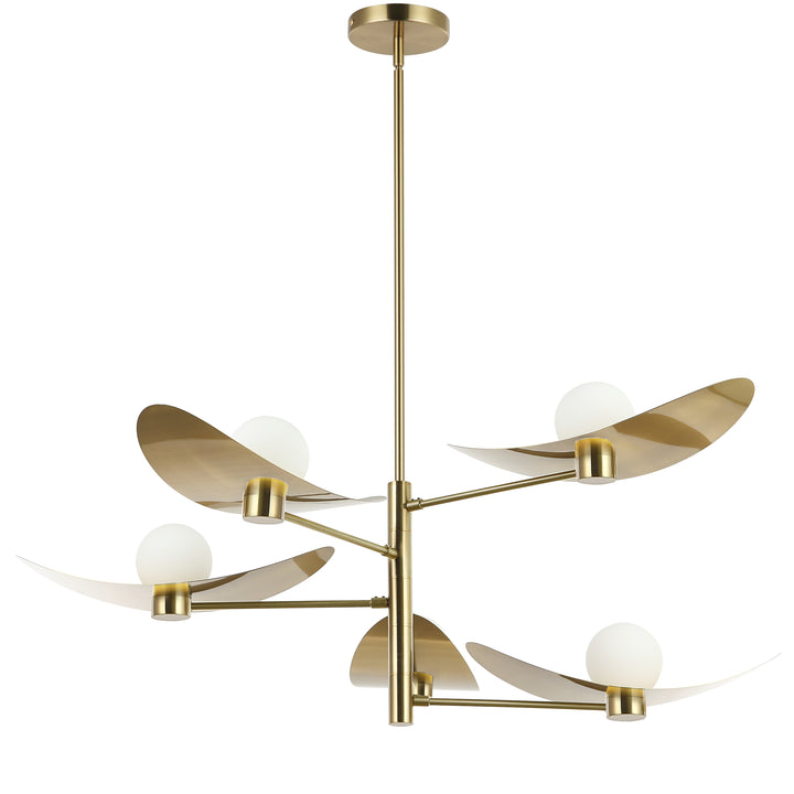 Christobel 5 Light Chandelier in Aged Brass by Dainolite