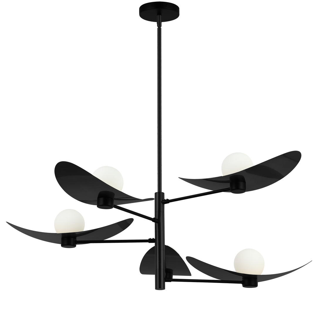 Christobel 5 Light Chandelier in Matte Black by Dainolite