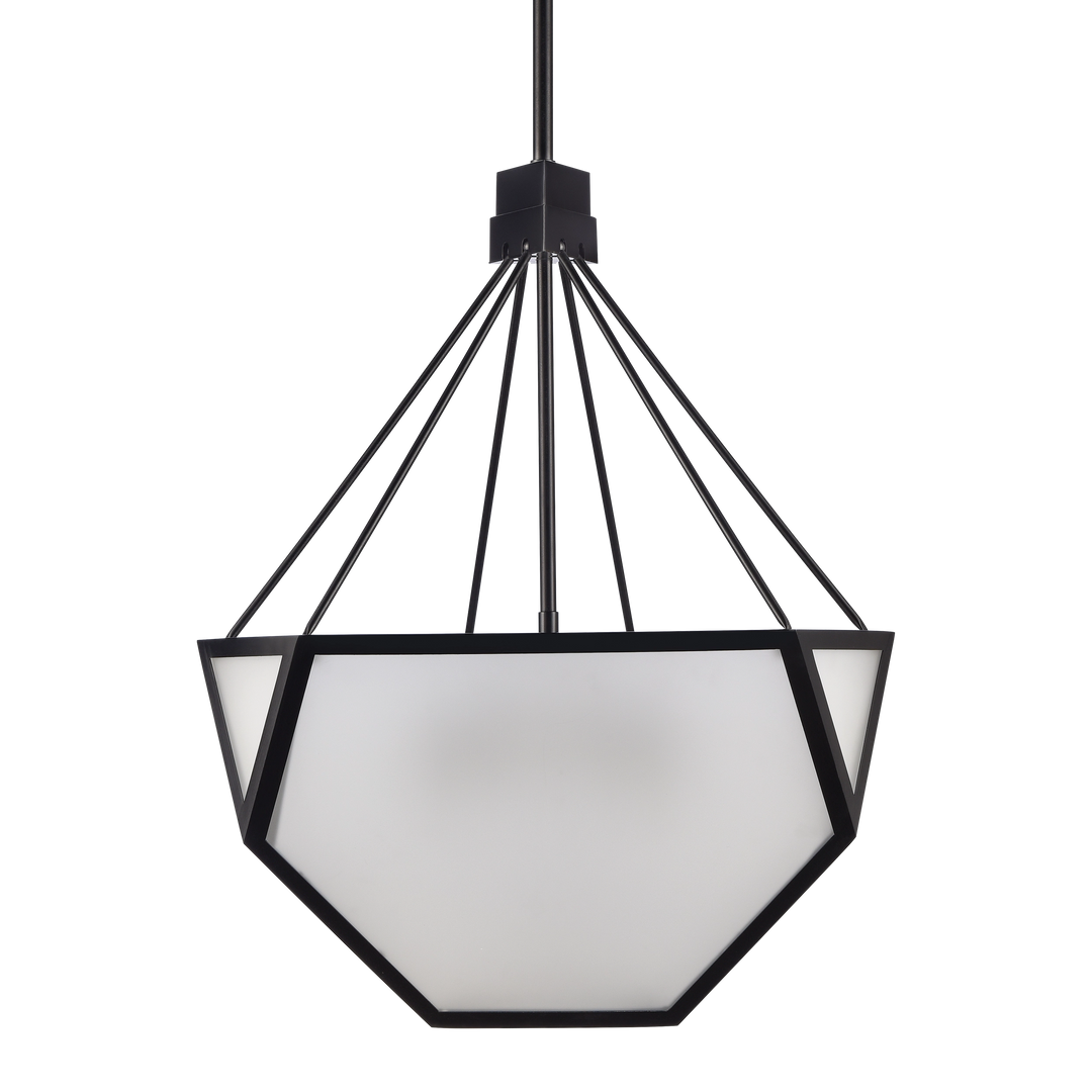 Moonbow Architectural Pendant in Satin Brushed Black by Zeev