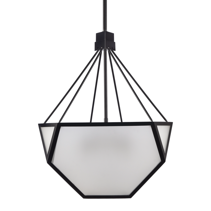 Moonbow Architectural Pendant in Satin Brushed Black by Zeev
