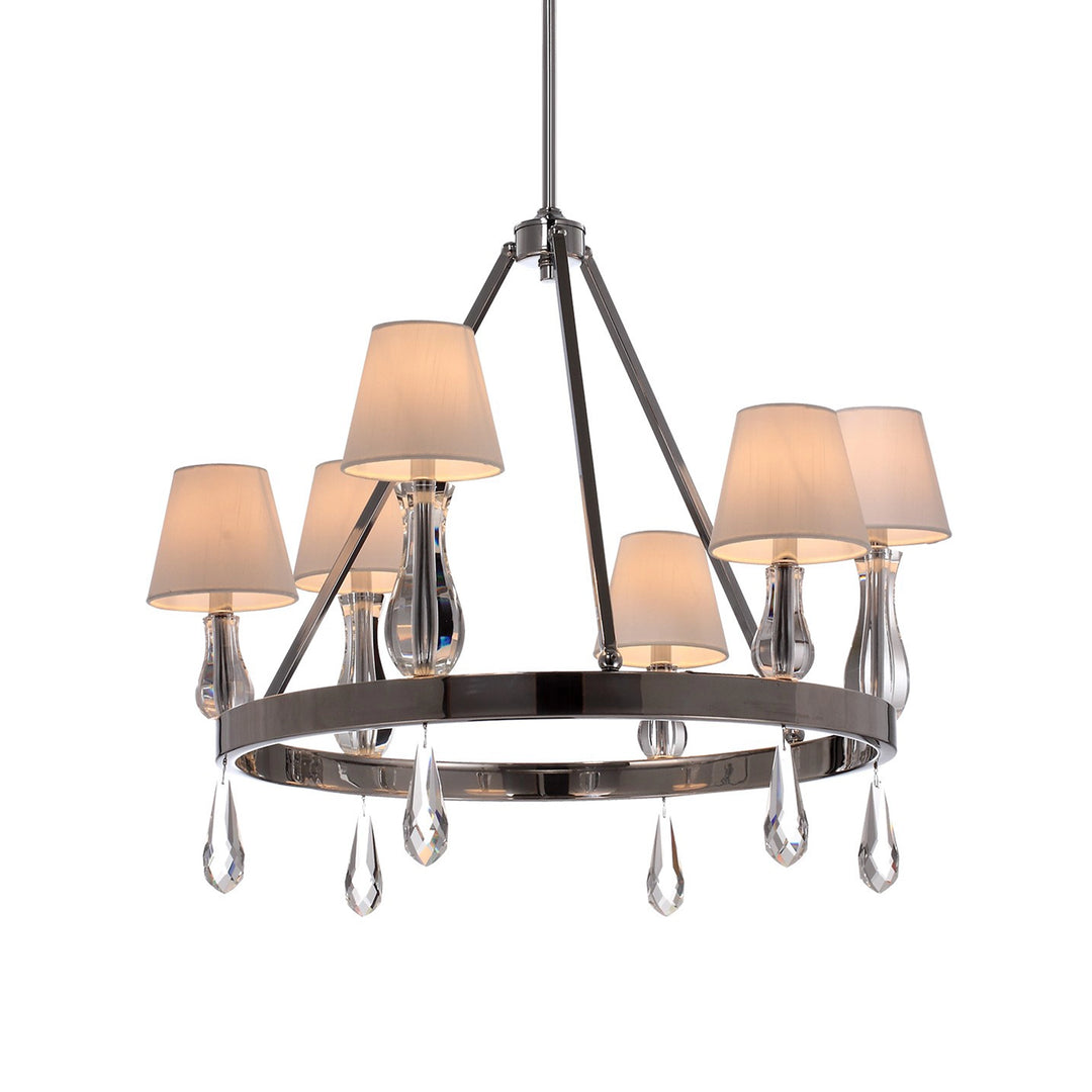 Sophia Linear Candle Chandelier, Ring Chandelier, by Zeev