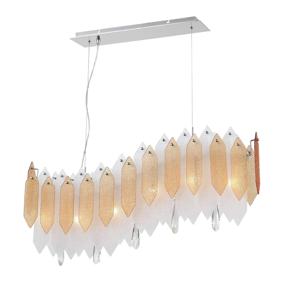 Stratus Linear Glass Chandelier by Zeev - view 2