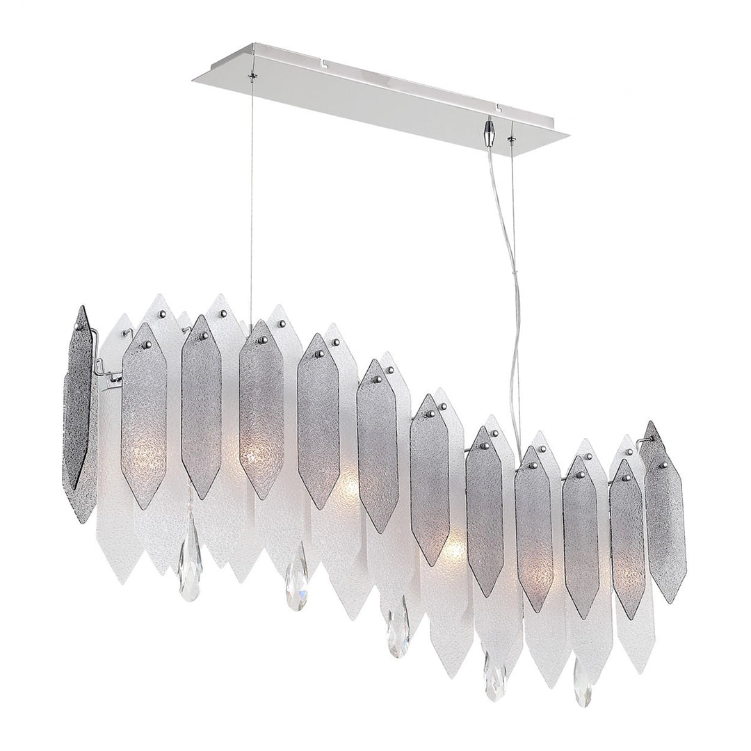 Stratus Linear Glass Chandelier by Zeev - view 4