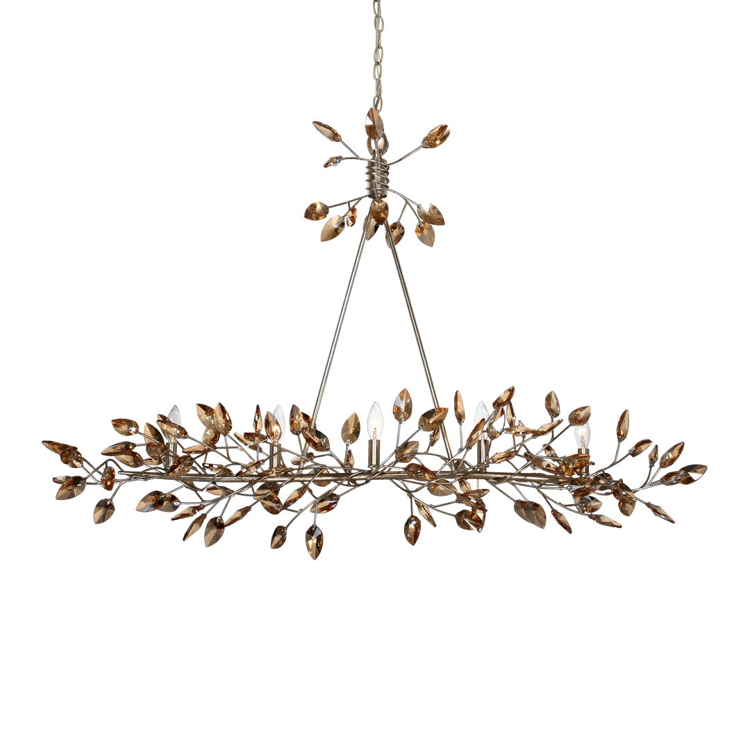 Misthaven Organic Crystal Linear in Silver Leaf w/Gold by Zeev