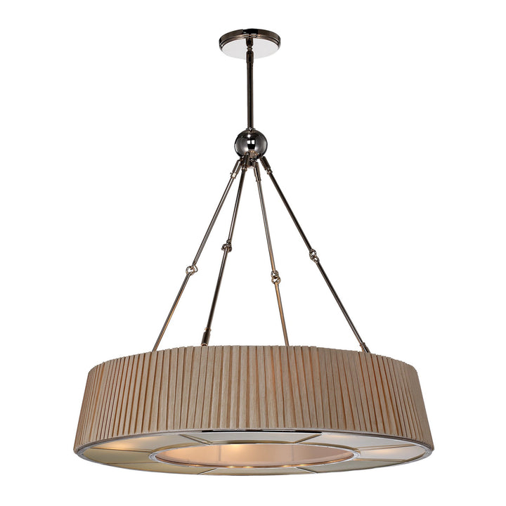 Plait Fabric Shade Chandelier by Zeev - view 2
